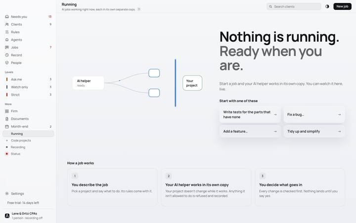 A task, the app today